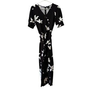 Worthington Midi Jumper Floral Chic Size XS Zip Tie Front Business Casual Office